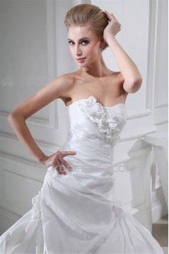 Wholesale Sweetheart Taffeta Sleeveless A-Line Wedding Dresses 2030515