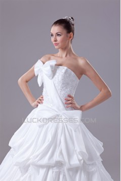 Wonderful Satin Lace Taffeta Strapless Sleeveless Best Wedding Dresses 2030520
