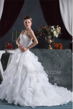 A-Line Satin Sweetheart Sleeveless Most Beautiful Wedding Dresses 2030536