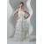 A-Line Sleeveless Satin Lace Organza Strapless Embellished Wedding Dresses 2030543