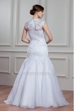 Amazing Sheer Satin Lace Organza Mermaid/Trumpet Wedding Dresses 2030580