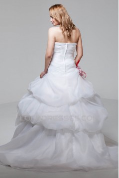 Ball Gown Satin Organza Sweetheart Sleeveless New Arrival Wedding Dresses 2030604