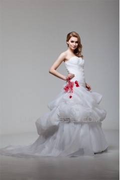 Ball Gown Satin Organza Sweetheart Sleeveless New Arrival Wedding Dresses 2030604