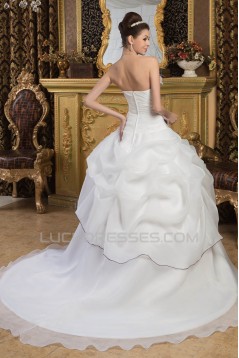 Ball Gown Satin Sleeveless Sweetheart New Arrival Wedding Dresses 2030605