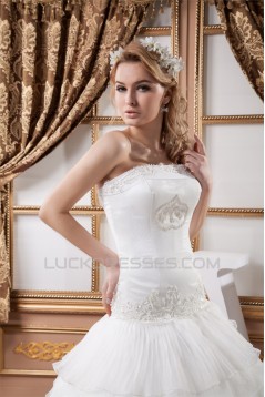 Ball Gown Sleeveless Satin Crunched Organza New Arrival Wedding Dresses 2030606