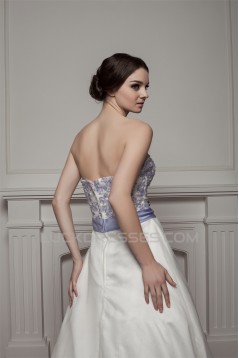 Beautiful A-Line Sleeveless Satin Sweetheart Wedding Dresses 2030615