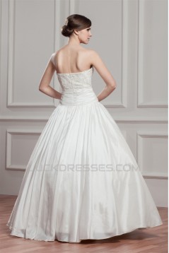 Beautiful Ball Gown Sleeveless Sweetheart Taffeta Wedding Dresses 2030623