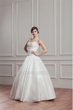 Beautiful Ball Gown Sleeveless Sweetheart Taffeta Wedding Dresses 2030623