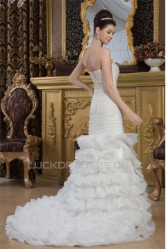 Beautiful Satin Sweetheart Princess Sleeveless Wedding Dresses 2030627