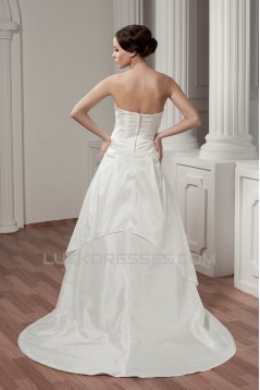 Breathtaking Satin Sleeveless Sweetheart A-Line Wedding Dresses 2030644