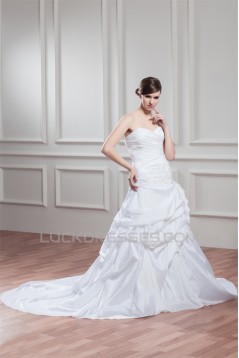 custom made Taffeta Sweetheart Sleeveless A-Line Wedding Dresses 2030659