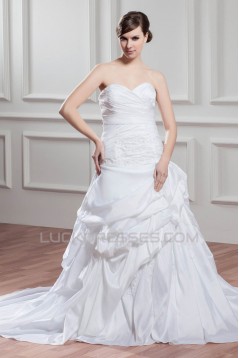 custom made Taffeta Sweetheart Sleeveless A-Line Wedding Dresses 2030659