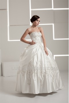 Ball Gown Strapless Floor-Length Wedding Dresses 2030665