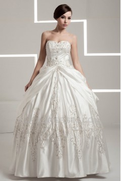 Ball Gown Strapless Floor-Length Wedding Dresses 2030665