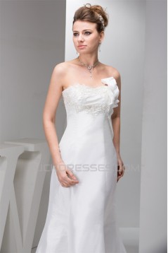 Fantastic A-Line Sleeveless Sweetheart Satin Taffeta Wedding Dresses 2030683
