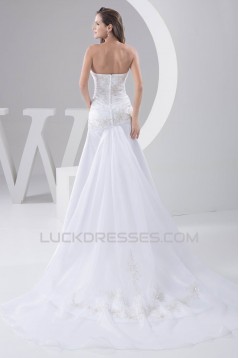 Fantastic A-Line Soft Sweetheart Satin Sleeveless Lace Wedding Dresses 2030684