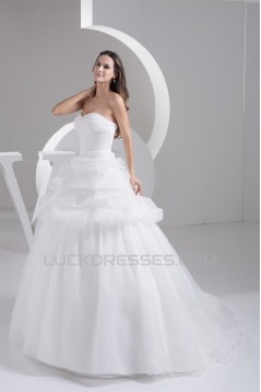 Ball Gown Sleeveless Sweetheart Satin Sweet Wedding Dresses 2030700