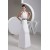 A-Line Sleeveless V-Neck Chiffon Floor-Length Wedding Dresses 2030708