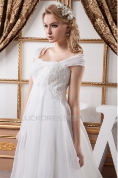 A-Line Empire Lace Straps Wedding Dresses Maternity Wedding Dresses 2030715