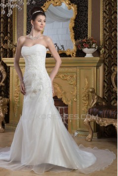 Hot Sale A-Line Sweetheart Sleeveless Lace Wedding Dresses 2030745