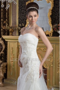 Hot Sale A-Line Sweetheart Sleeveless Lace Wedding Dresses 2030745