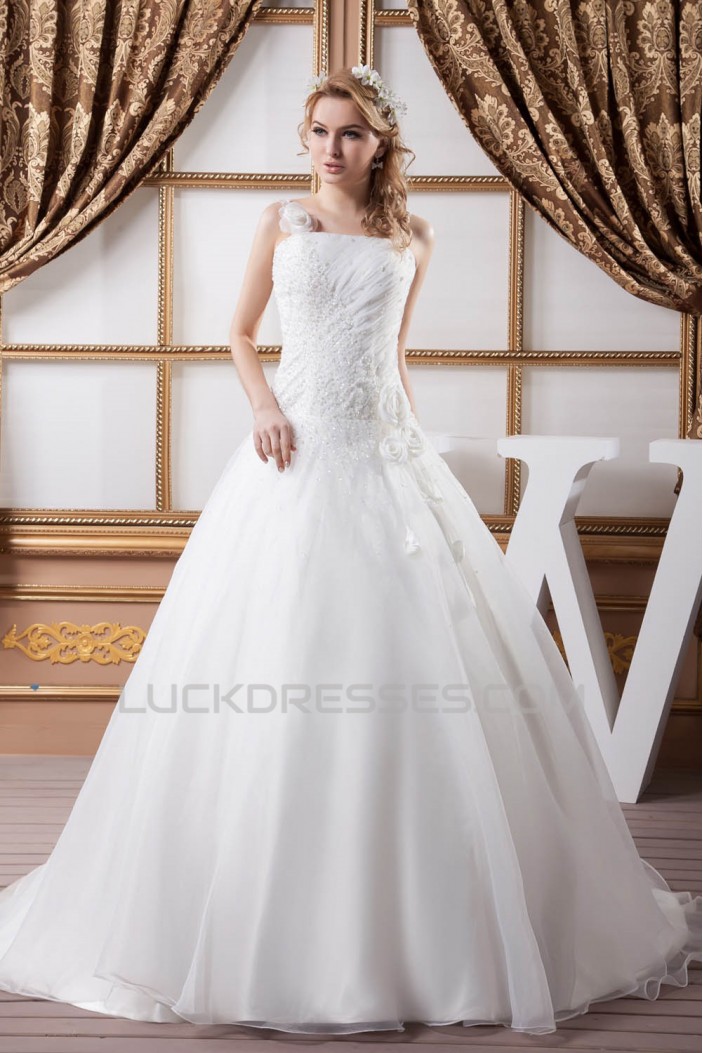 Latest Design Sleeveless Straps A-Line Sweet Wedding Dresses 2030762