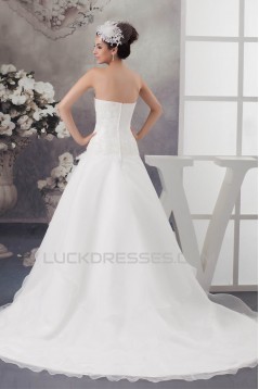 Latest Design Sleeveless Sweetheart A-Line Lace Wedding Dresses 2030763