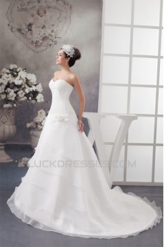 Latest Design Sleeveless Sweetheart A-Line Lace Wedding Dresses 2030763