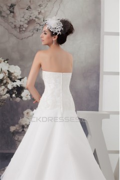 Latest Design Sleeveless Sweetheart A-Line Lace Wedding Dresses 2030763