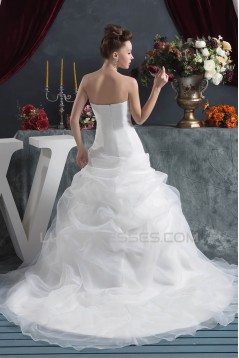 Latest Design Strapless Sleeveless A-Line Wedding Dresses 2030764