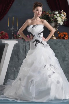 Latest Design Strapless Sleeveless A-Line Wedding Dresses 2030764