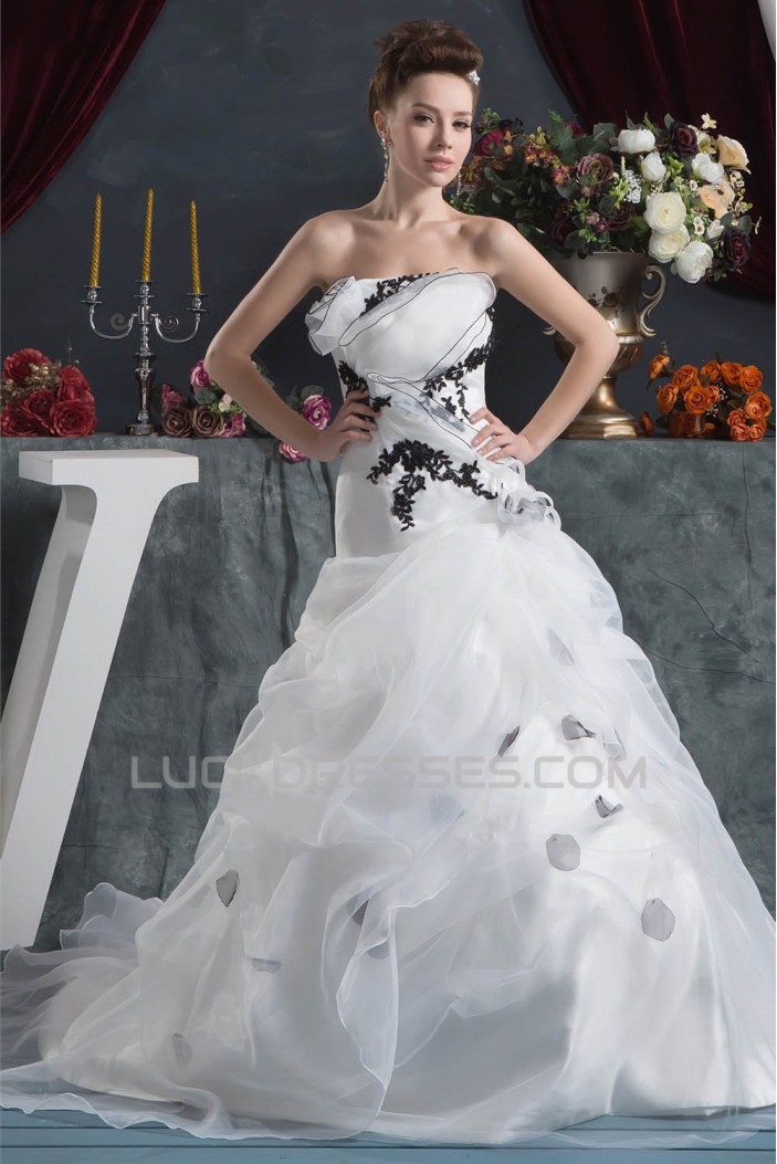 Latest Design Strapless Sleeveless A-Line Wedding Dresses 2030764