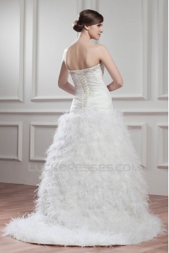 New Arrival Satin Sleeveless A-Line Sweetheart Wedding Dresses 2030781