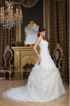 New Arrival Straps A-Line Sleeveless Satin New Arrival Wedding Dresses 2030784