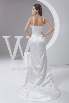 New Design Sweetheart Sleeveless Spaghetti Strap Beaded Wedding Dresses 2030789