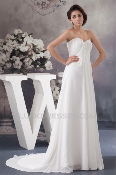New Style A-Line Sweetheart Chiffon Lace Wedding Dresses Maternity Wedding Dresses 2030804