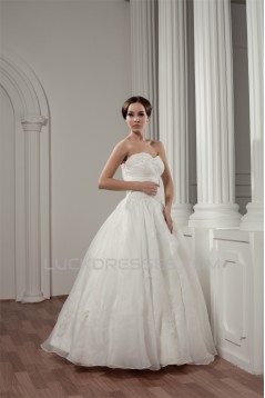 New Style Sweetheart Sleeveless A-Line Satin Lace Wedding Dresses 2030806