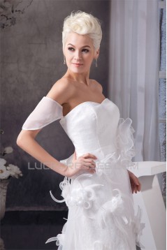 Off-the-Shoulder Satin Lace Sheath/Column Sweet Wedding Dresses 2030807