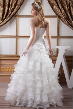 A-Line Sleeveless Soft Sweetheart Most Beautiful Wedding Dresses 2030831