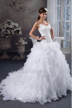 A-Line Sleeveless Strapless Most Beautiful Wedding Dresses 2030833