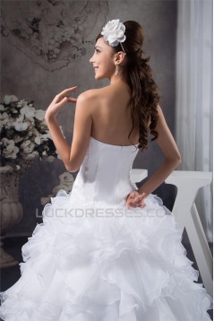 A-Line Sleeveless Strapless Most Beautiful Wedding Dresses 2030833