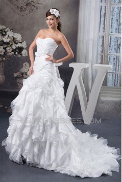 Satin Taffeta Fine Netting Princess Sweetheart Wedding Dresses 2030884