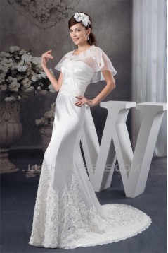 Silk like Satin Soft Sweetheart Mermaid/Trumpet Sweet Lace Wedding Dresses 2030904