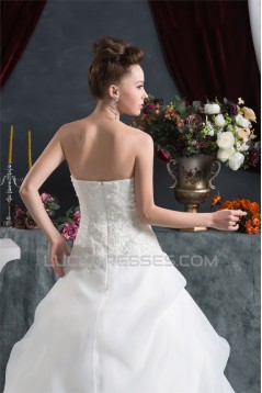 Sleeveless Satin Satin Organza Sweetheart Lace Wedding Dresses 2030943