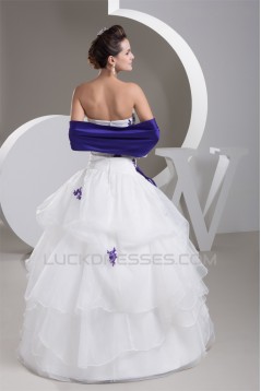 Ball Gown Sleeveless Strapless Floor-Length Wedding Dresses 2030944