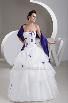 Ball Gown Sleeveless Strapless Floor-Length Wedding Dresses 2030944