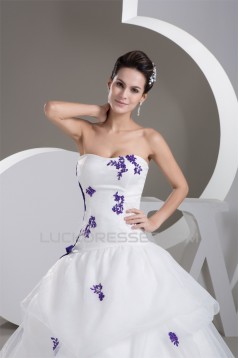 Ball Gown Sleeveless Strapless Floor-Length Wedding Dresses 2030944