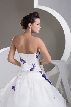 Ball Gown Sleeveless Strapless Floor-Length Wedding Dresses 2030944