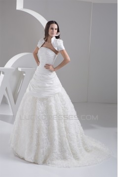Sleeveless Satin Taffeta Netting Strapless Most Beautiful Wedding Dresses 2030948