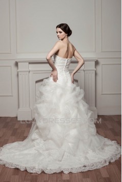 Sleeveless Soft Sweetheart A-Line Lace Wedding Dresses 2030957